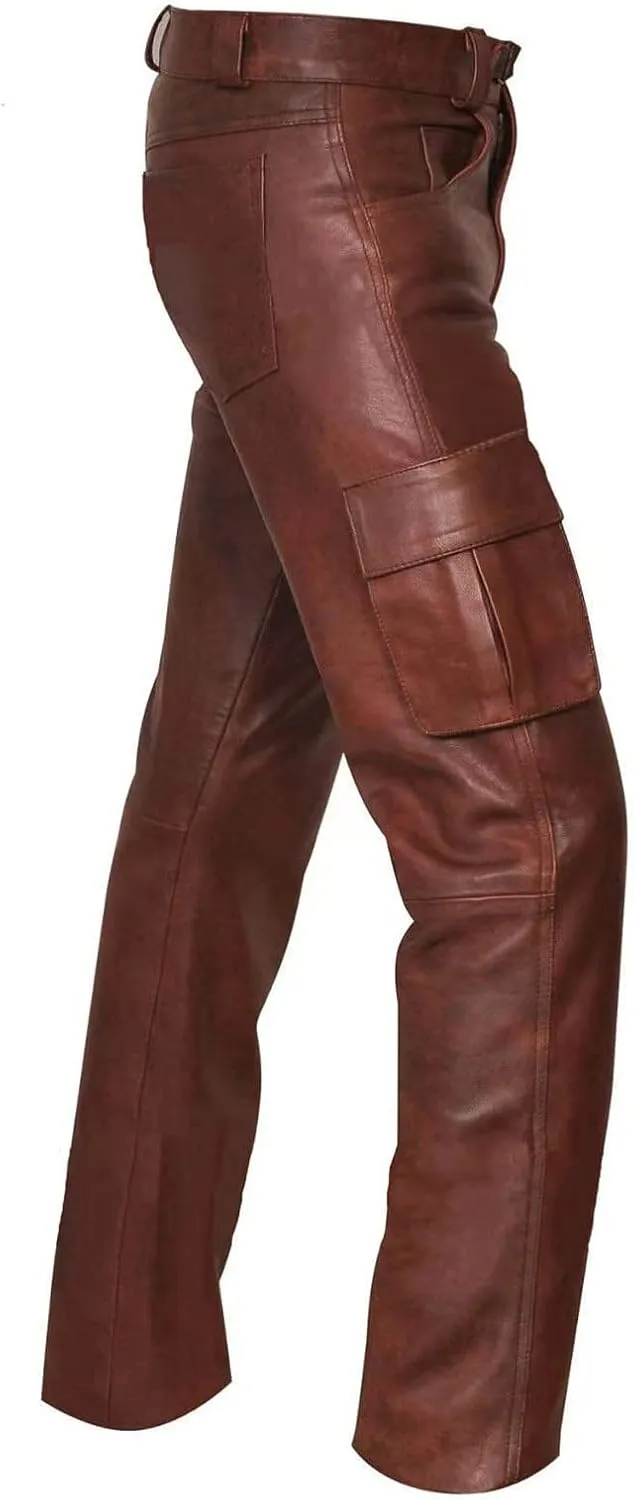 GIERIDUC Faux Leather Pants for Men's Mens Corduroy Trousers Straight Leg White Chino Pants for Men Polyester Pants for Men