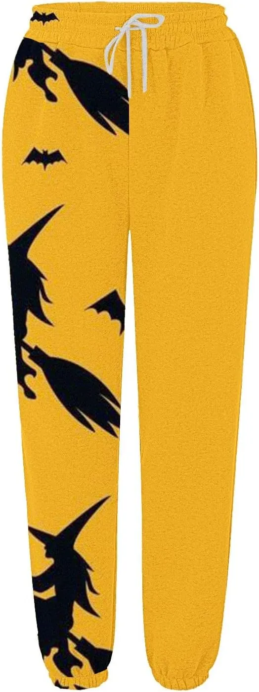 Halloween Pants Woman Joggers Pants Workout High Waisted Yoga Pants with Casual Elastic Waist Drawstring with