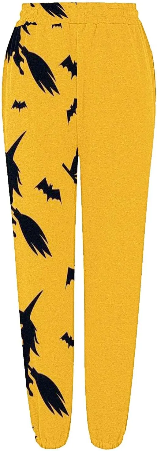 Halloween Pants Woman Joggers Pants Workout High Waisted Yoga Pants with Casual Elastic Waist Drawstring with