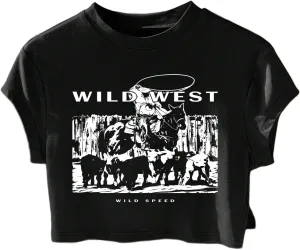 Hilinker Women's Graphic Crop Tops Short Sleeve Shirts Casual Cute Summer Tee