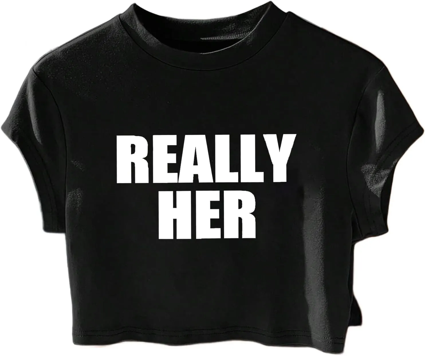Hilinker Women's Graphic Crop Tops Short Sleeve Shirts Casual Cute Summer Tee