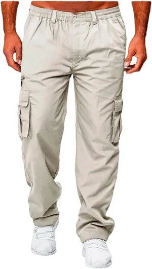 Hndudnff Men Jogger Cargo Pants Casual Multi Pockets Military Tactical Trousers Cargo Pants