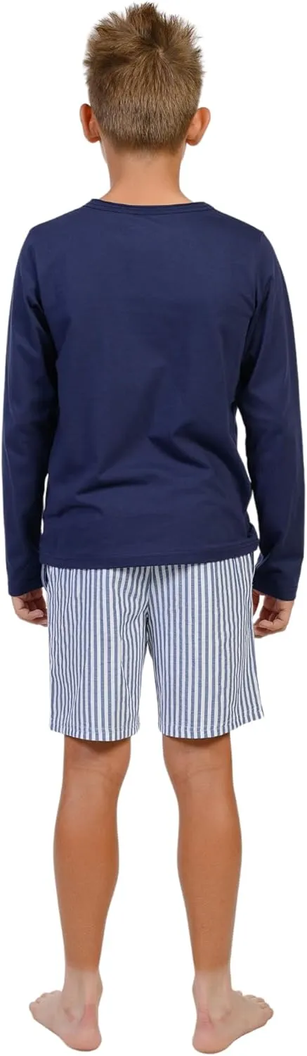 INGEAR Boys Long Sleeve Shirt - Soft Cotton Blend Crewneck Tee - Fall Kids School Uniform Perfect Layering Piece