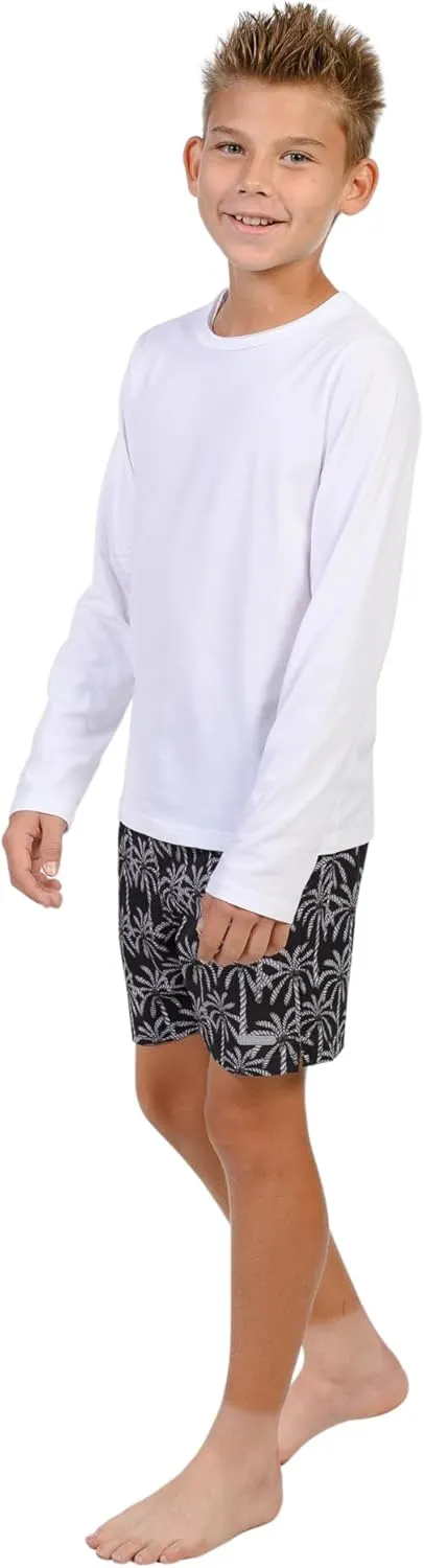 INGEAR Boys Long Sleeve Shirt - Soft Cotton Blend Crewneck Tee - Fall Kids School Uniform Perfect Layering Piece