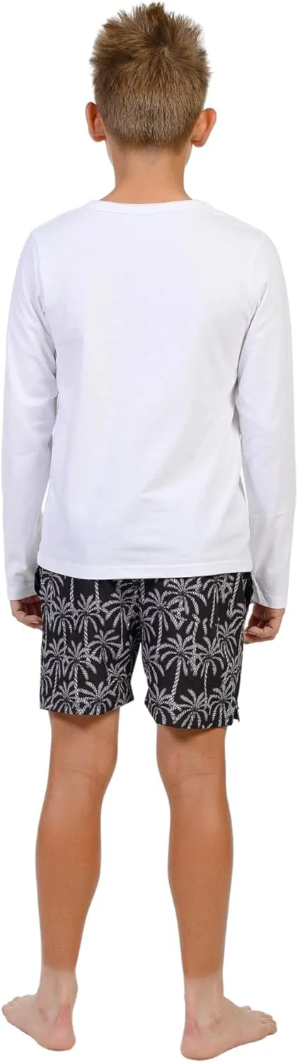 INGEAR Boys Long Sleeve Shirt - Soft Cotton Blend Crewneck Tee - Fall Kids School Uniform Perfect Layering Piece