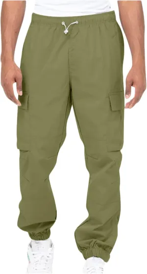JIEMUXIU Men's Casual Cargo Pants Hiking Pants Workout Joggers Sweatpants Cargo Pants for Men Tactical Pants with Pockets
