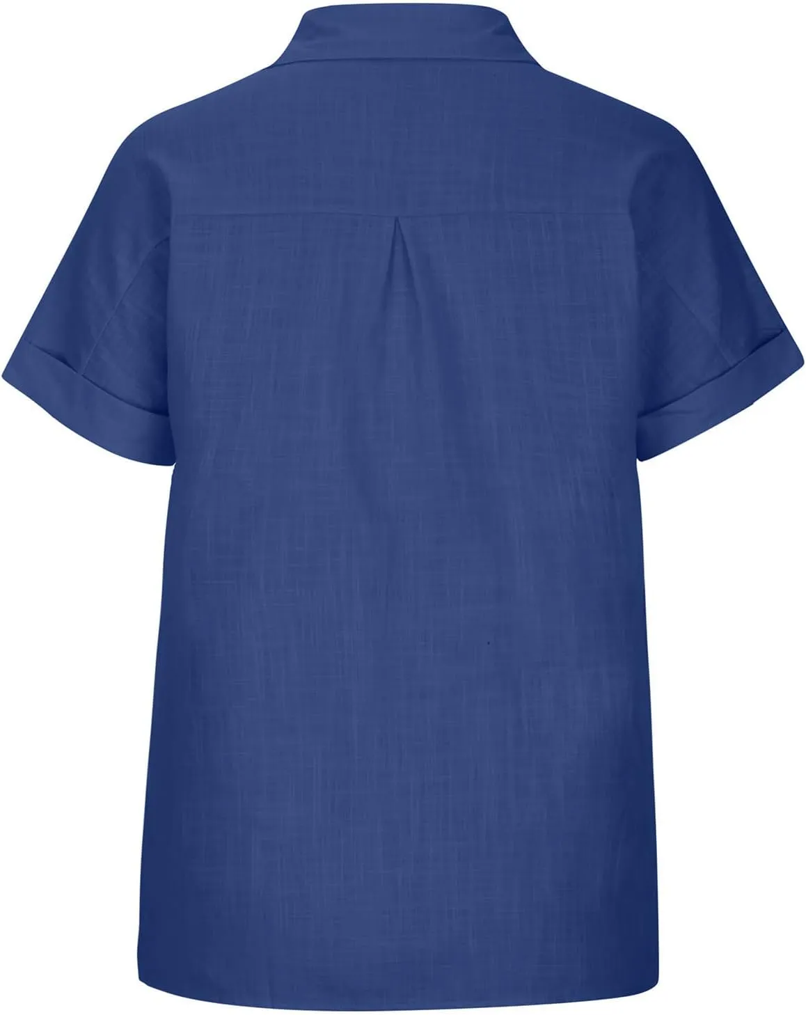 JIEMUXIU Summer Tops for Women 2025 Trendy Short Sleeve Cotton Linen Shirt Casual Button Down V Neck Tunic Blouses Outfits