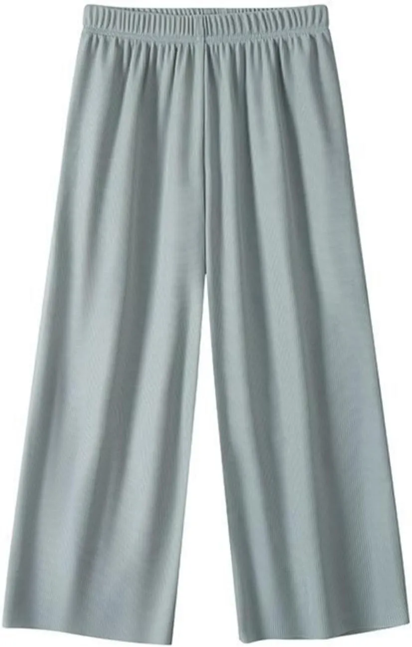 Kids Girls Solid Wide Leg Pants Flowy Stretchy Teen Loose Pants Straight High Elastic Waist Trousers Long Pants Clothes
