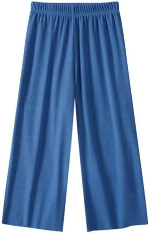 Kids Girls Solid Wide Leg Pants Flowy Stretchy Teen Loose Pants Straight High Elastic Waist Trousers Long Pants Clothes