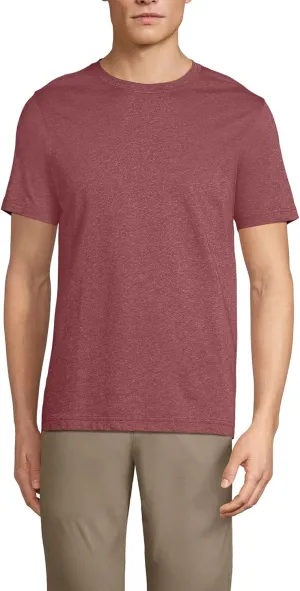 Lands' End Men's Short Sleeve American-Grown Supima Cotton Tee