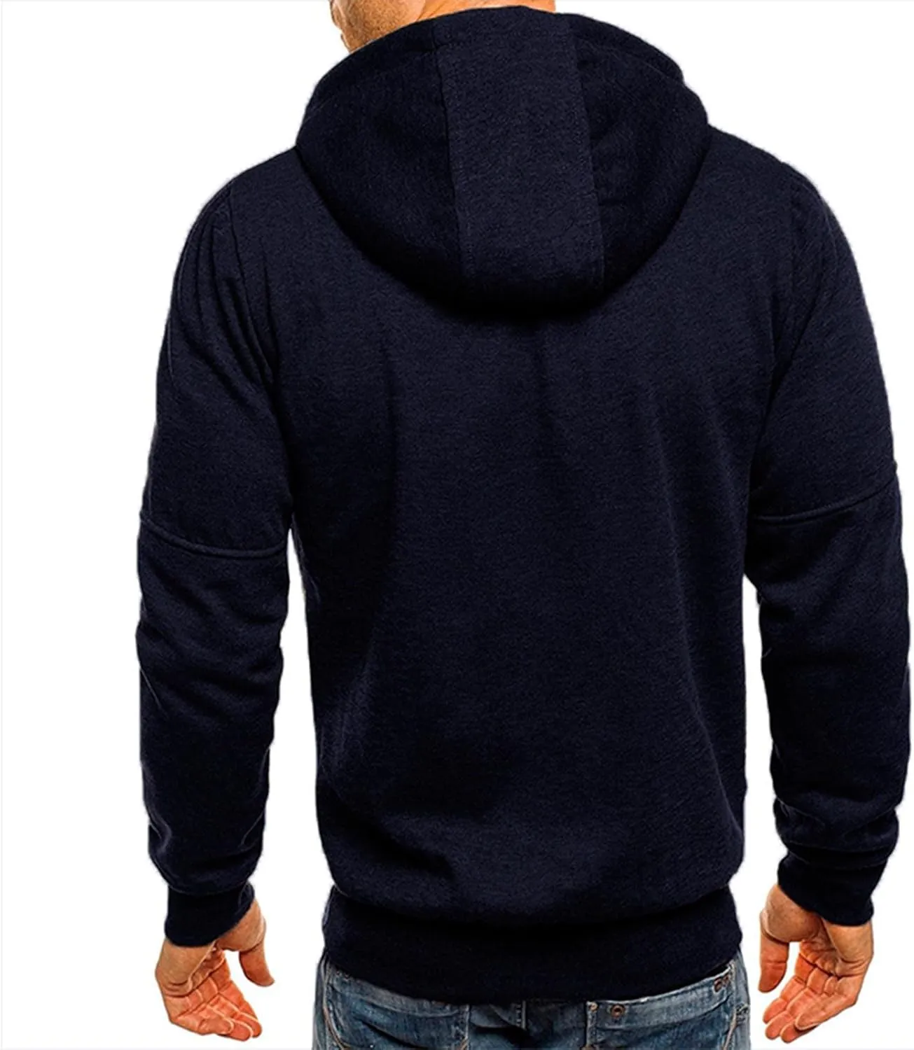 LCMTWX Hoodies for Guys Winter Casual Loose Solid Hooded Sweater Top With Zip Pockets Men's Hooded Fleece Sweatshirt Men's