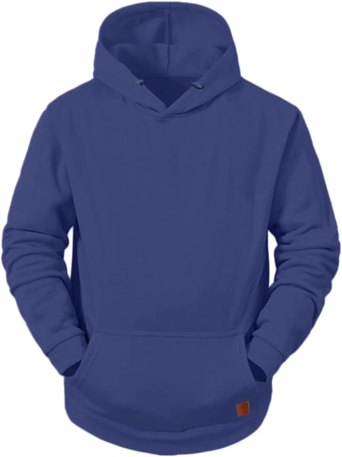 LCMTWX Hoodies for Guys Winter Casual Loose Solid Hooded Sweater Top With Zip Pockets Men's Hooded Fleece Sweatshirt Men's