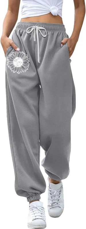 LCMTWX Women Pants 2024 Joggers Pants Workout High Waisted Yoga Pants with Pockets Black Jogger Pants for Women Women's