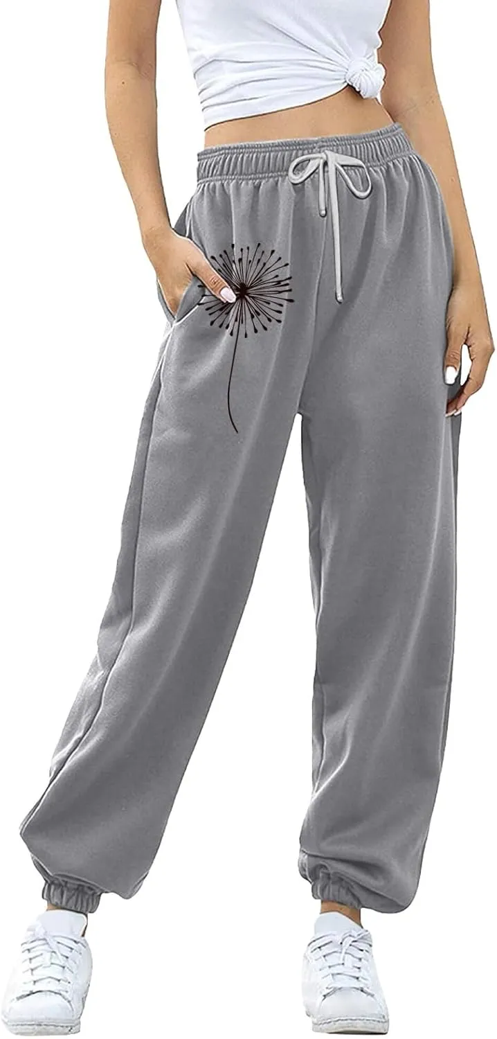 LCMTWX Women Pants 2024 Joggers Pants Workout High Waisted Yoga Pants with Pockets Black Jogger Pants for Women Women's