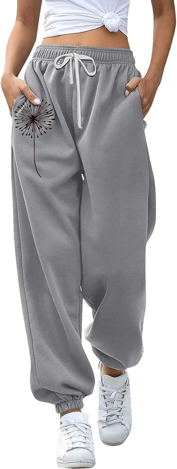 LCMTWX Women Pants 2024 Joggers Pants Workout High Waisted Yoga Pants with Pockets Black Jogger Pants for Women Women's