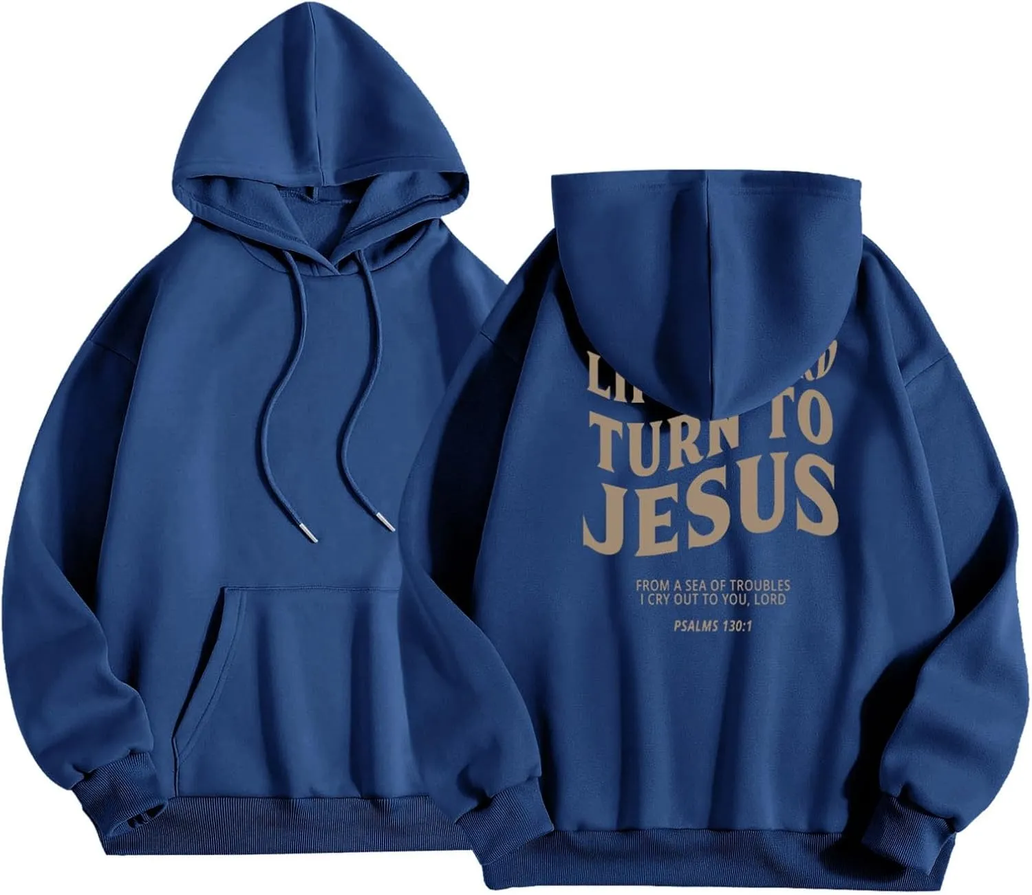 Life Is Hard Trun To Jesus Hoodies For Women Oversized Letter Graphic Y2K Hooded Pullover Tops Bible Verse Hoodie