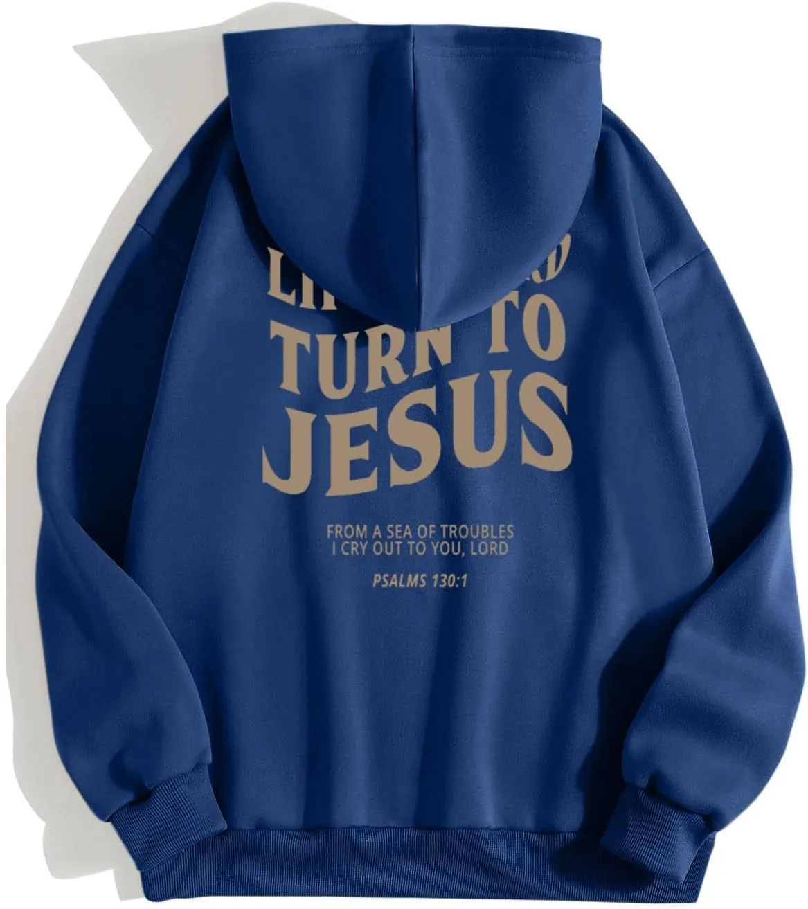 Life Is Hard Trun To Jesus Hoodies For Women Oversized Letter Graphic Y2K Hooded Pullover Tops Bible Verse Hoodie