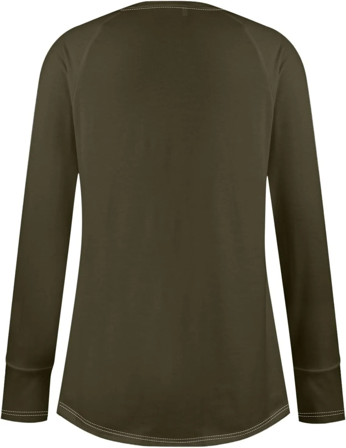 Long Sleeve Shirts for Women Cotton Oversized Crew Neck Tunic Tops with Thumb Holes Fall Casual Loose T Shirts Blouses