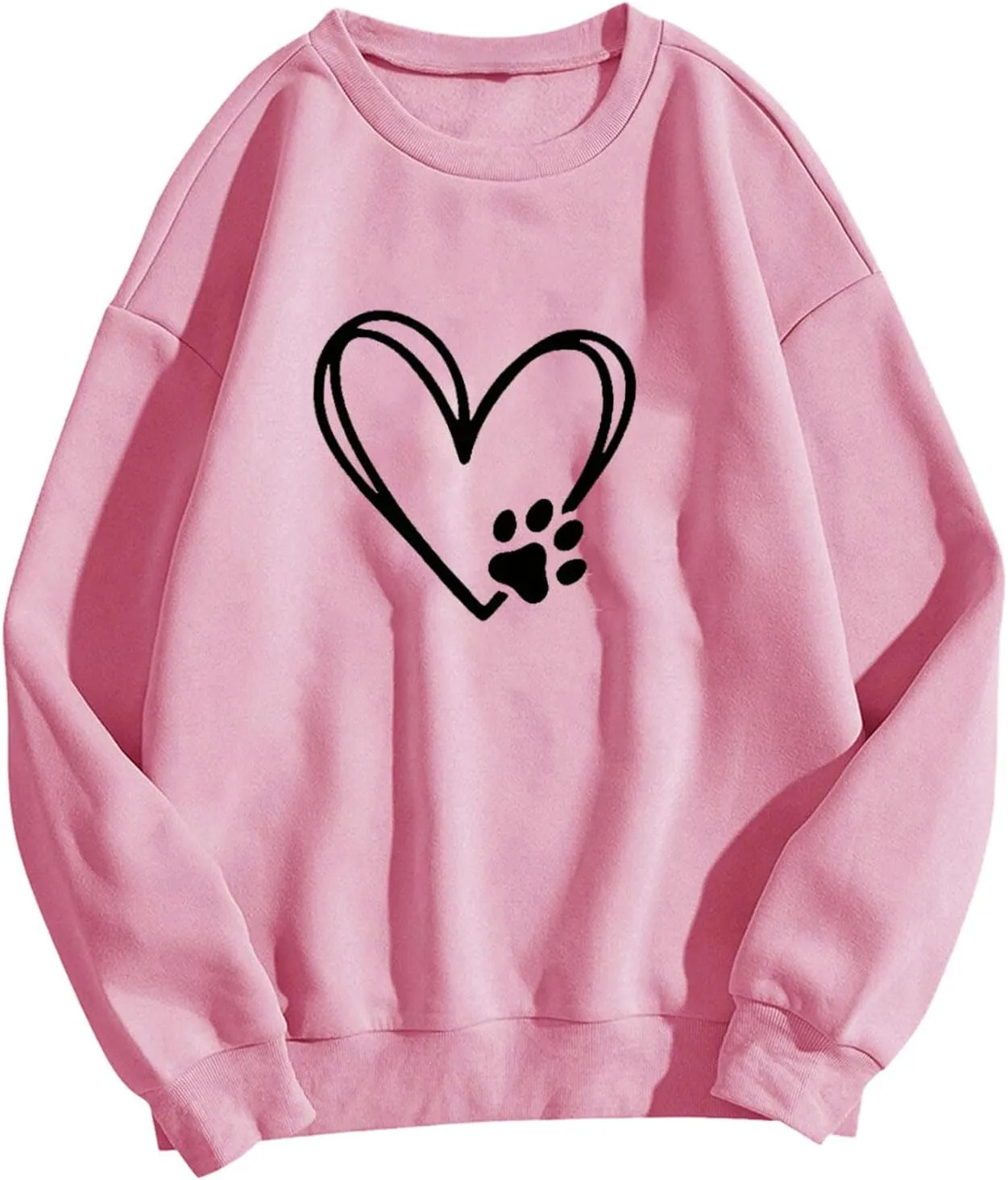 Long Sleeve SweatShirts for Teen Girls Crewneck Oversized Pullover Sweater 2024 Fashion Fall Casual Tops Clothes