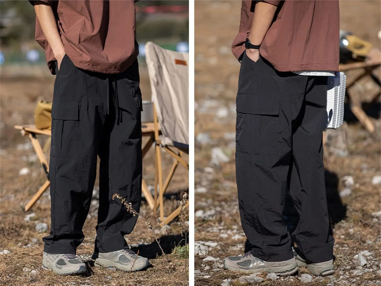 Mens Blue Cargo Work Pants Green Work Pants for Men Baggy Loose fit Harem Pants for Men Men's Pants Casual Relaxed fit