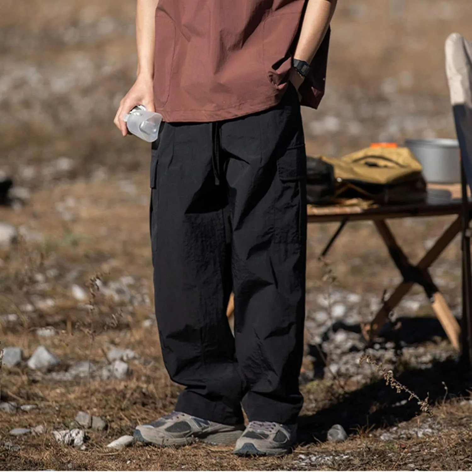 Mens Blue Cargo Work Pants Green Work Pants for Men Baggy Loose fit Harem Pants for Men Men's Pants Casual Relaxed fit
