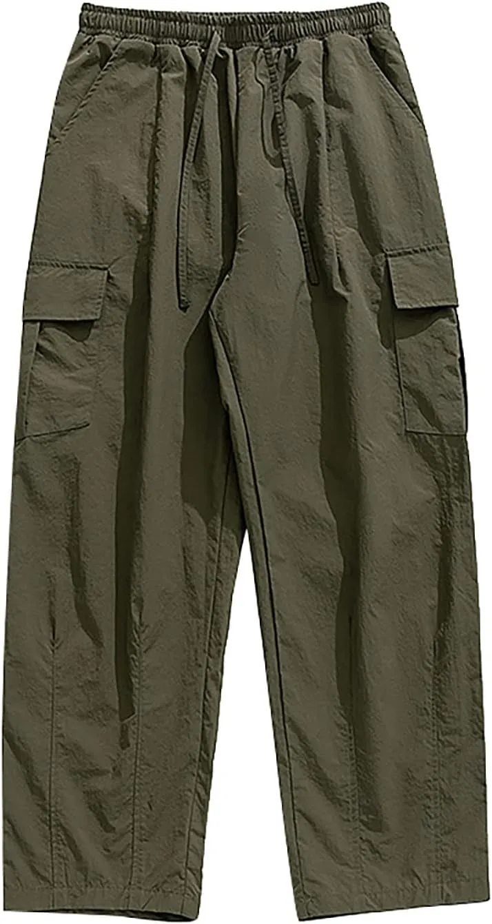 Mens Blue Cargo Work Pants Green Work Pants for Men Baggy Loose fit Harem Pants for Men Men's Pants Casual Relaxed fit