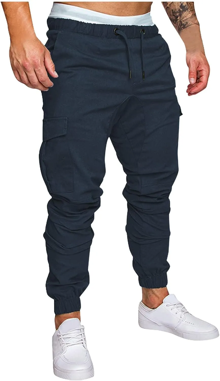 Men's Cargo Jogger Pants Stretch Sweatpants Casual Men's Leggings Men's Pants Hiking Sweatpants Casual Athletic