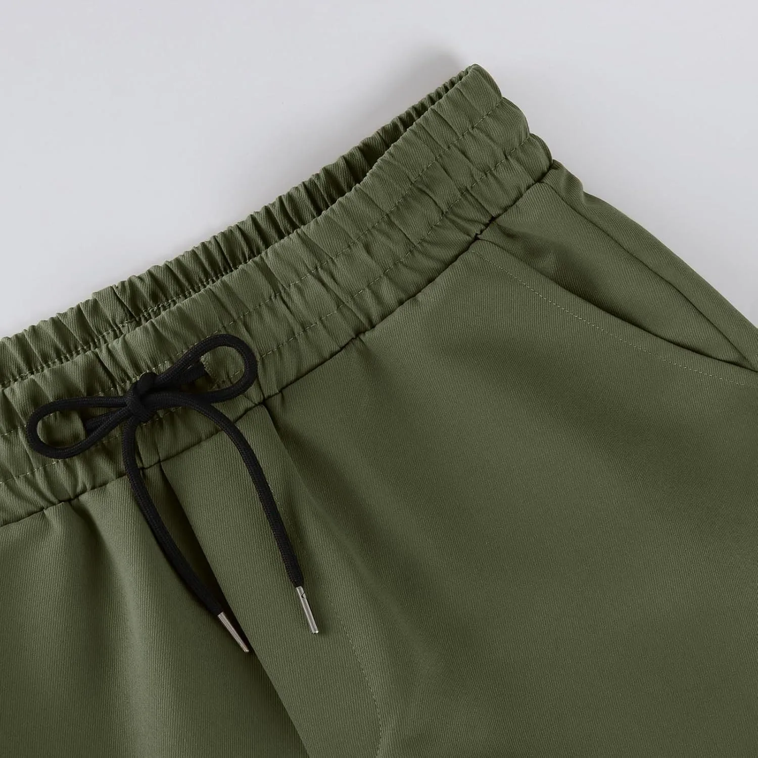 Mens Cargo Joggers Slim Fit Drawstring Waist Hiking Pants Lightweight Outdoor Tapered Leg Joggers with Pockets