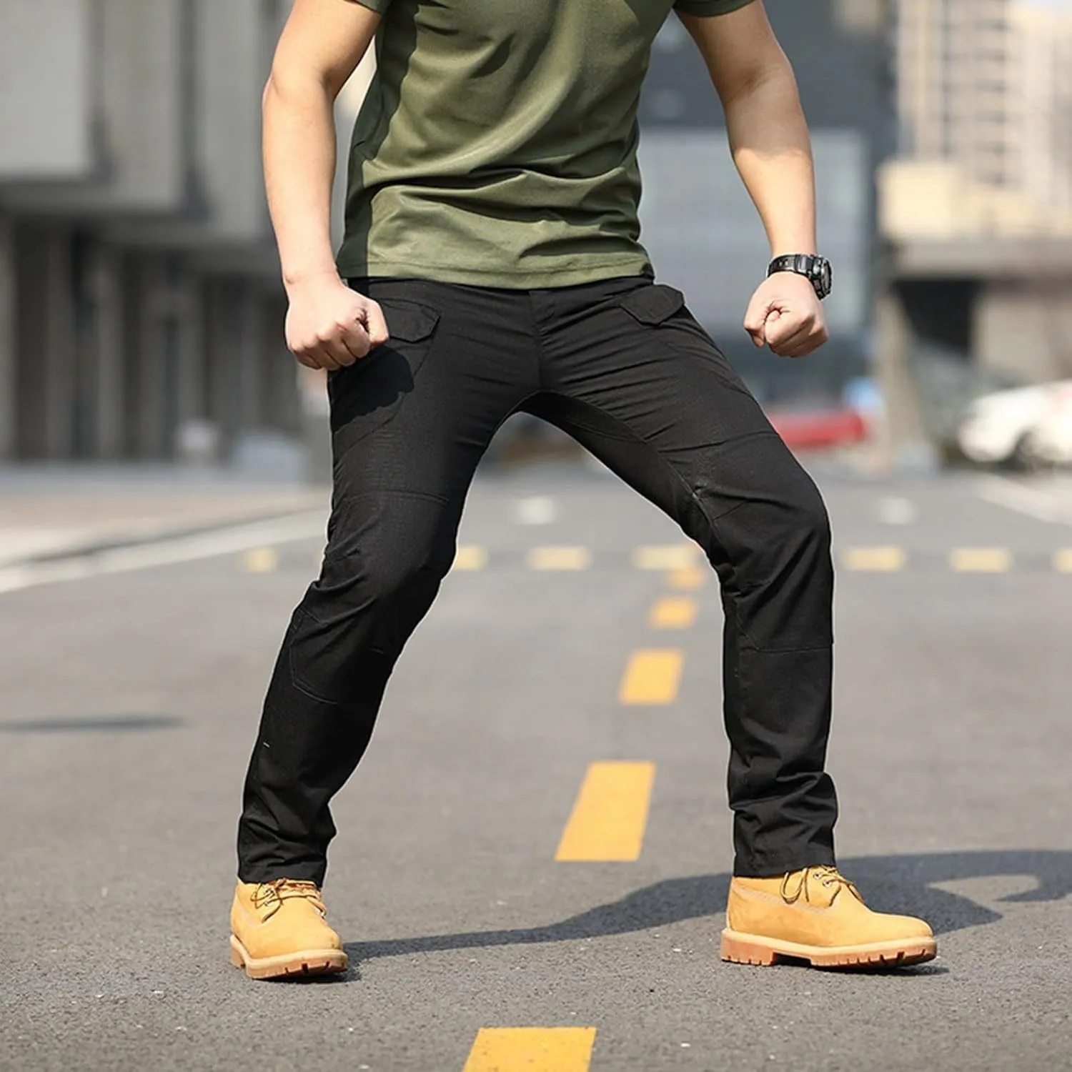 Mens Cargo Pants Hiking Pants Workout Joggers Relaxed Fit Flex Work Pants for Men