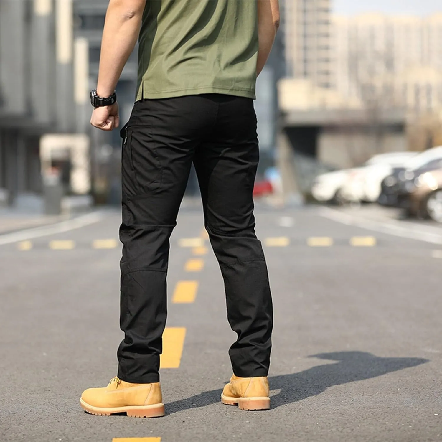 Mens Cargo Pants Hiking Pants Workout Joggers Relaxed Fit Flex Work Pants for Men