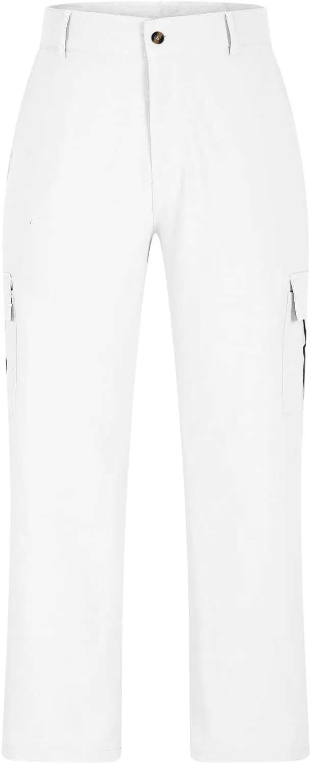 Mens Cargo Pants Lightweight Loose Comfy Linen Trousers Casual Multiple Pockets Work Hiking Pants Outdoor Slacks