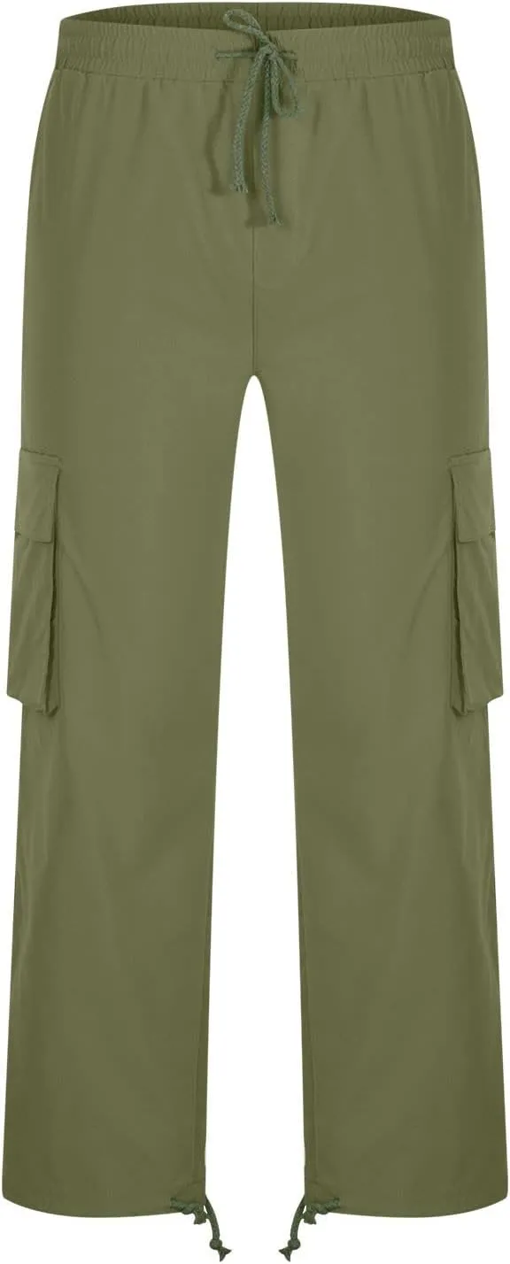 Mens Cargo Pants Lightweight Work Pants Straight Leg Sweatpants Casual Loose Fit Joggers Workout Sport Athletic Pants