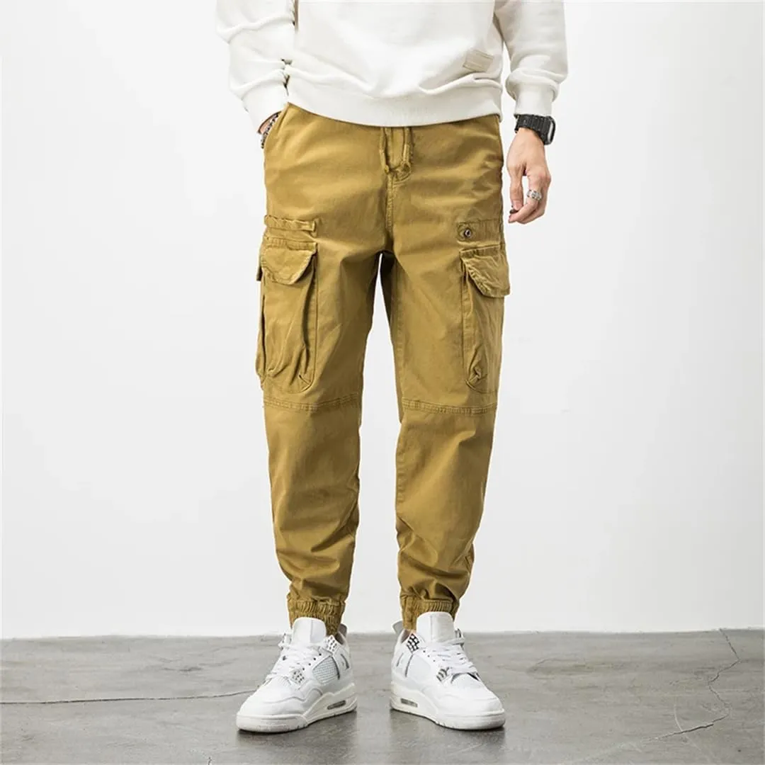 Mens Cargo Pants Multi-Pocket Pockets Trouser Japanese Streetwear Jogging Pants Cargo Pants