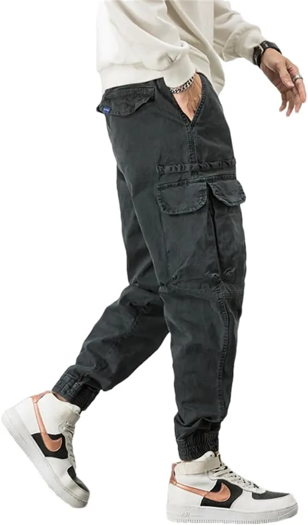 Mens Cargo Pants Multi-Pocket Pockets Trouser Japanese Streetwear Jogging Pants Cargo Pants