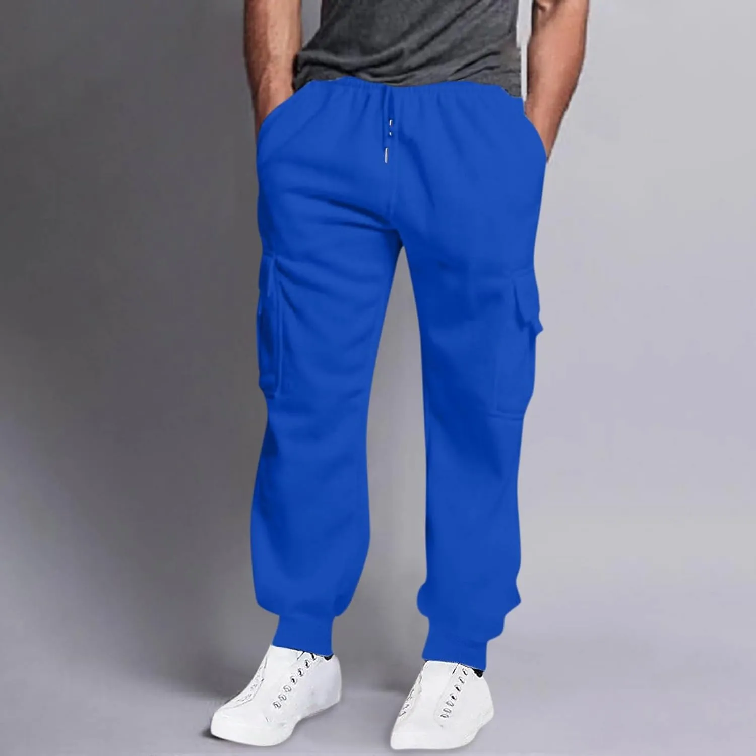 Mens Cargo Pants Relaxed Fit Pants Joggers Sweatpants Athletic Casual Workout Running Pants with Multi Pockets