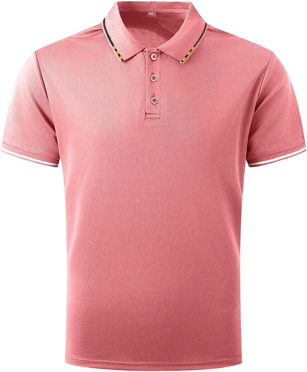 Mens Casual Polo T Shirt Zipper Button Pullover Tops Patchwork Short Sleeve Blouse Classic Golf Shirt