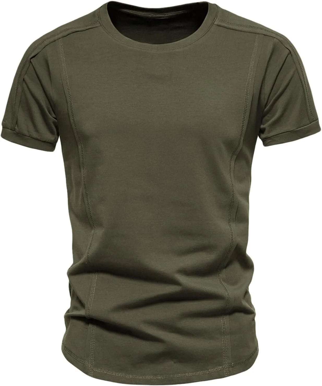 Men's Casual Pullover T Shirts Quick Dry Workout Undershirts Crew Neck Short Sleeve Top Summer Slim Fit Athletic Tops