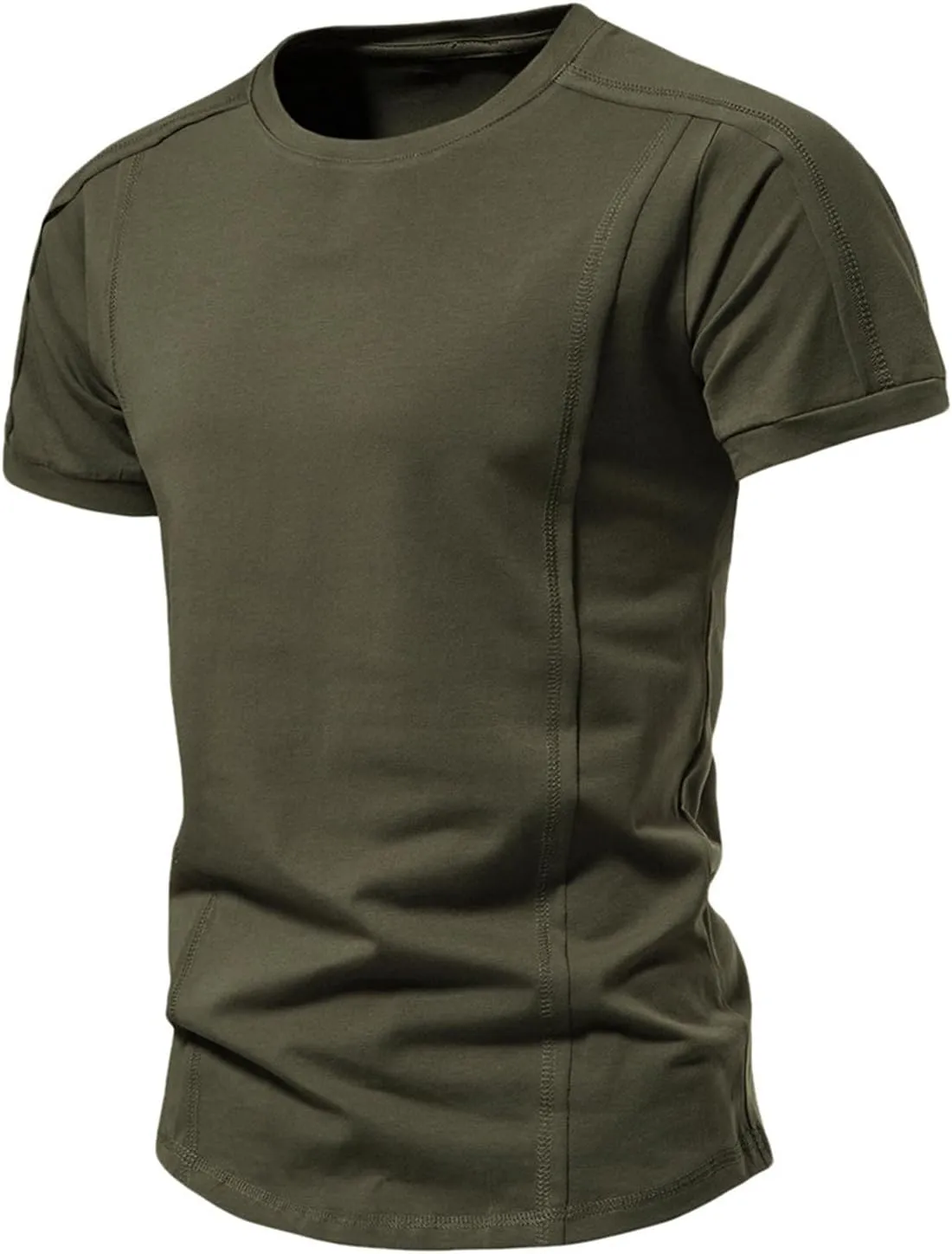 Men's Casual Pullover T Shirts Quick Dry Workout Undershirts Crew Neck Short Sleeve Top Summer Slim Fit Athletic Tops
