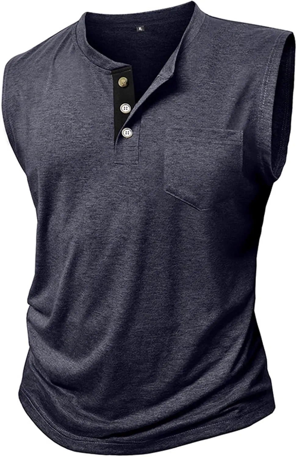 Men's Cotton Linen Henley T-Shirts Long Sleeve Hippie Casual Summer Beach Tshirt Slim Fit Roll-up Button-Down Tops