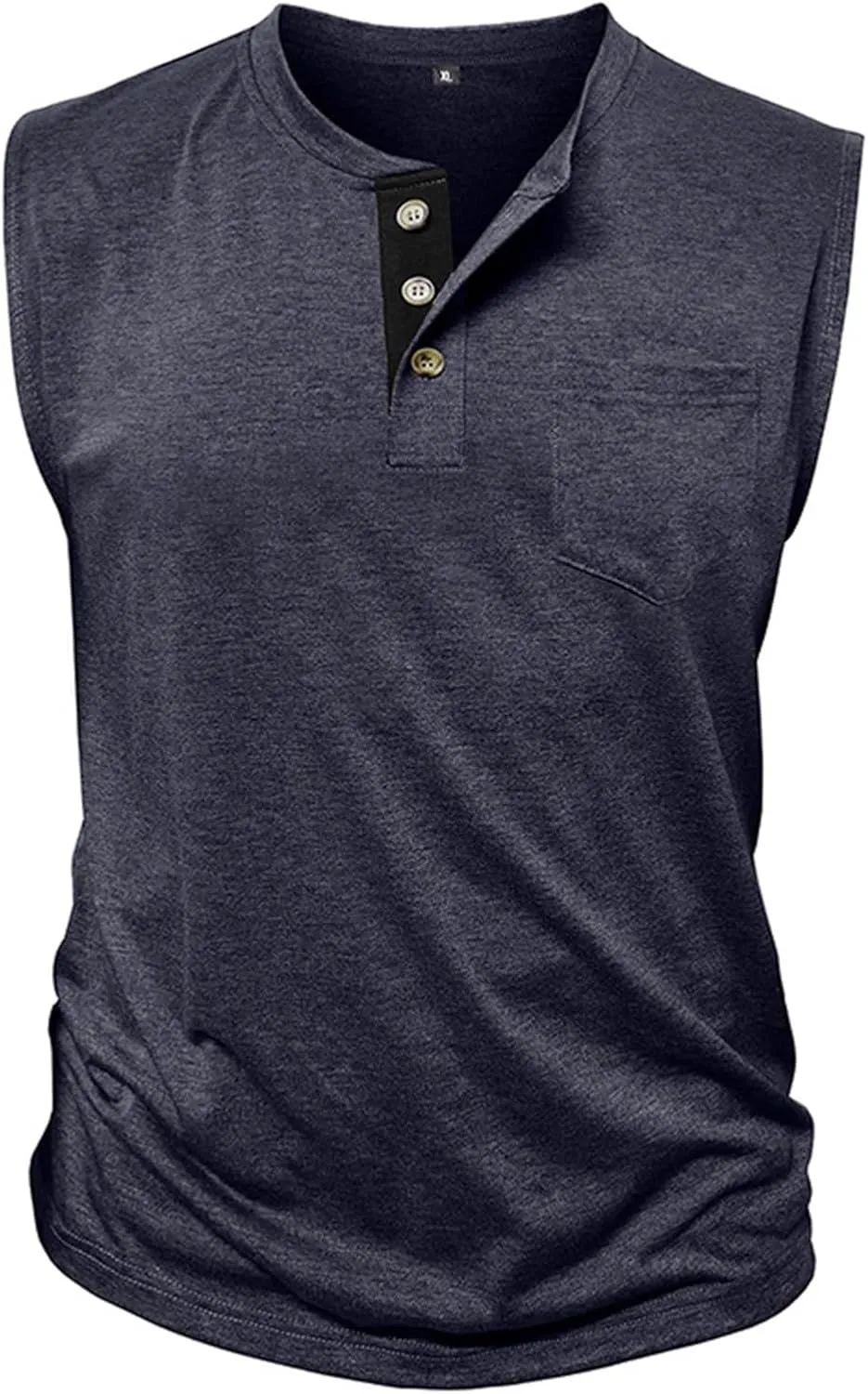 Men's Cotton Linen Henley T-Shirts Long Sleeve Hippie Casual Summer Beach Tshirt Slim Fit Roll-up Button-Down Tops