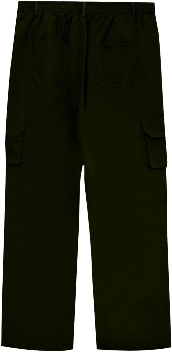 Men's Flex Ripstop Tactical Pants, Water Resistant Stretch Cargo Pants, Lightweight Hiking Work Pant with Multi Pockets