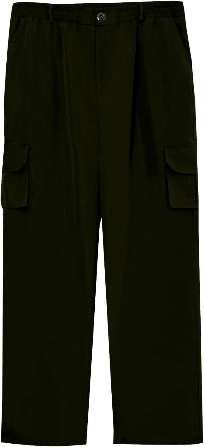 Men's Flex Ripstop Tactical Pants, Water Resistant Stretch Cargo Pants, Lightweight Hiking Work Pant with Multi Pockets