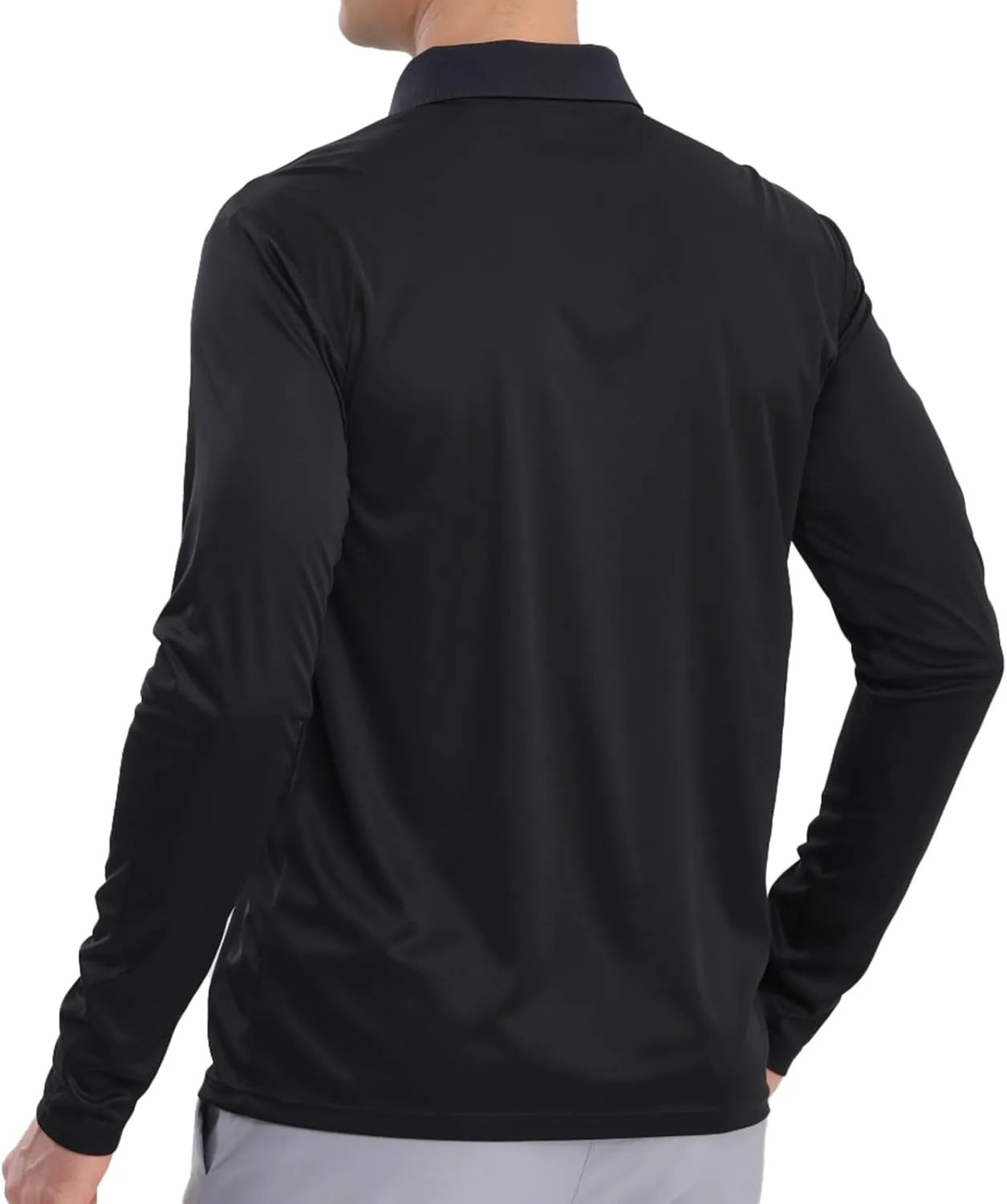 Men's Golf Polo Shirts,1 Pack/4 Pack Long Sleeve Quick Dry Athletic Casual Performance Collar Shirts for Men