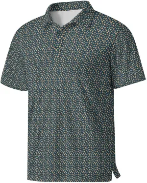 Men's Golf Shirts Moisture Wicking Quick Dry Performance Golf Polo Shirts for Men Fashion Print Short Sleeve Polo Shirts