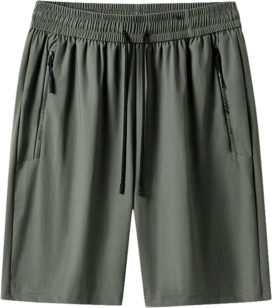 Men's Gym Workout Shorts Lightweight Quick Dry Outdoor Athletic Training Running Hiking Jogger Shorts with Zipper Pockets 7"