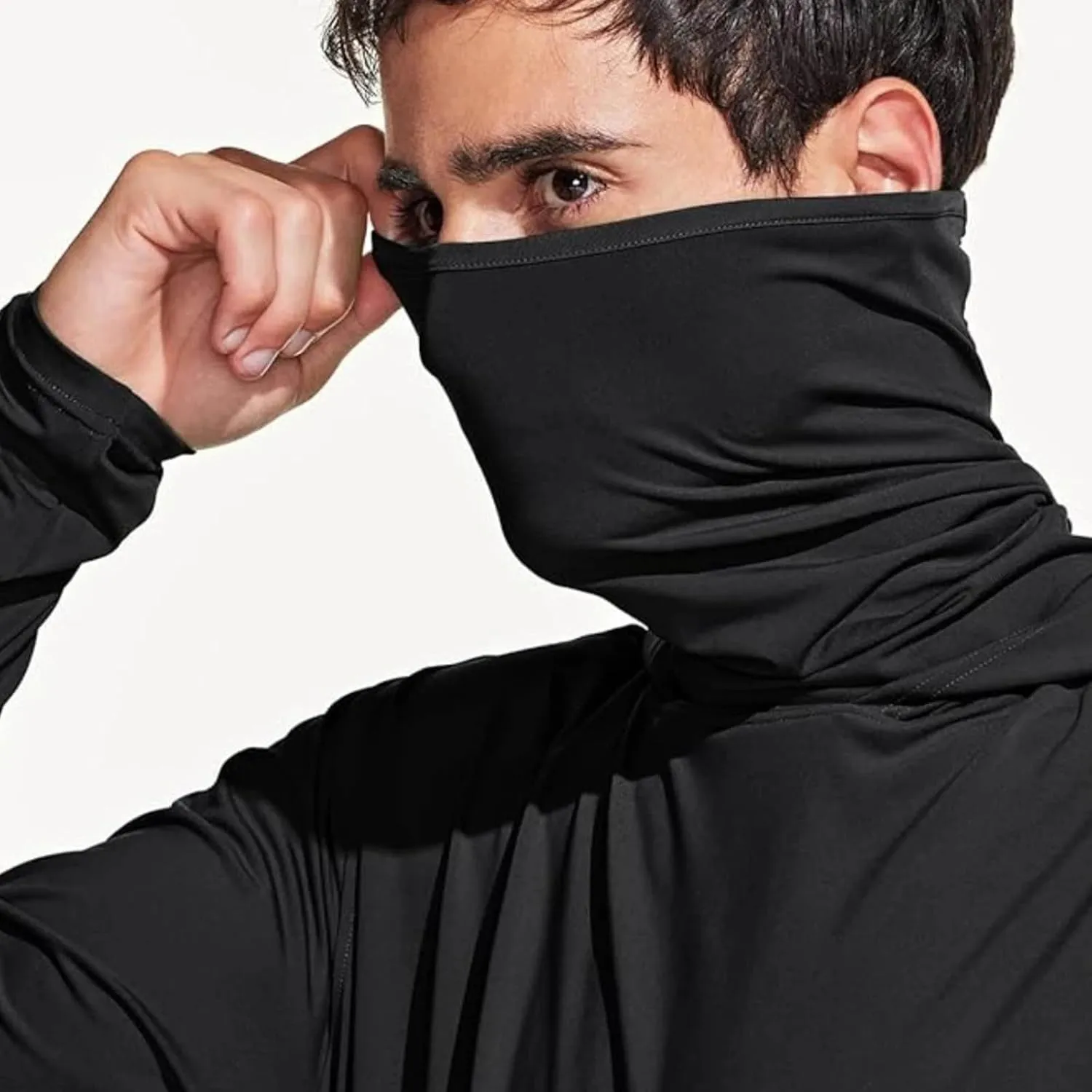 Men's Hooded Sun Protection T Shirts Long Sleeve UV Rash Guard Fishing Shirts Lightweight Quick Dry Athletic Hoodies
