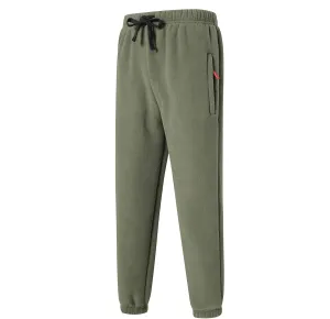 Mens Polar Fleece Cinch Bottom Sweatpants Warm Sherpa Lined Running Jogger Pants Thermal Lounge Athletic Duffle Pants