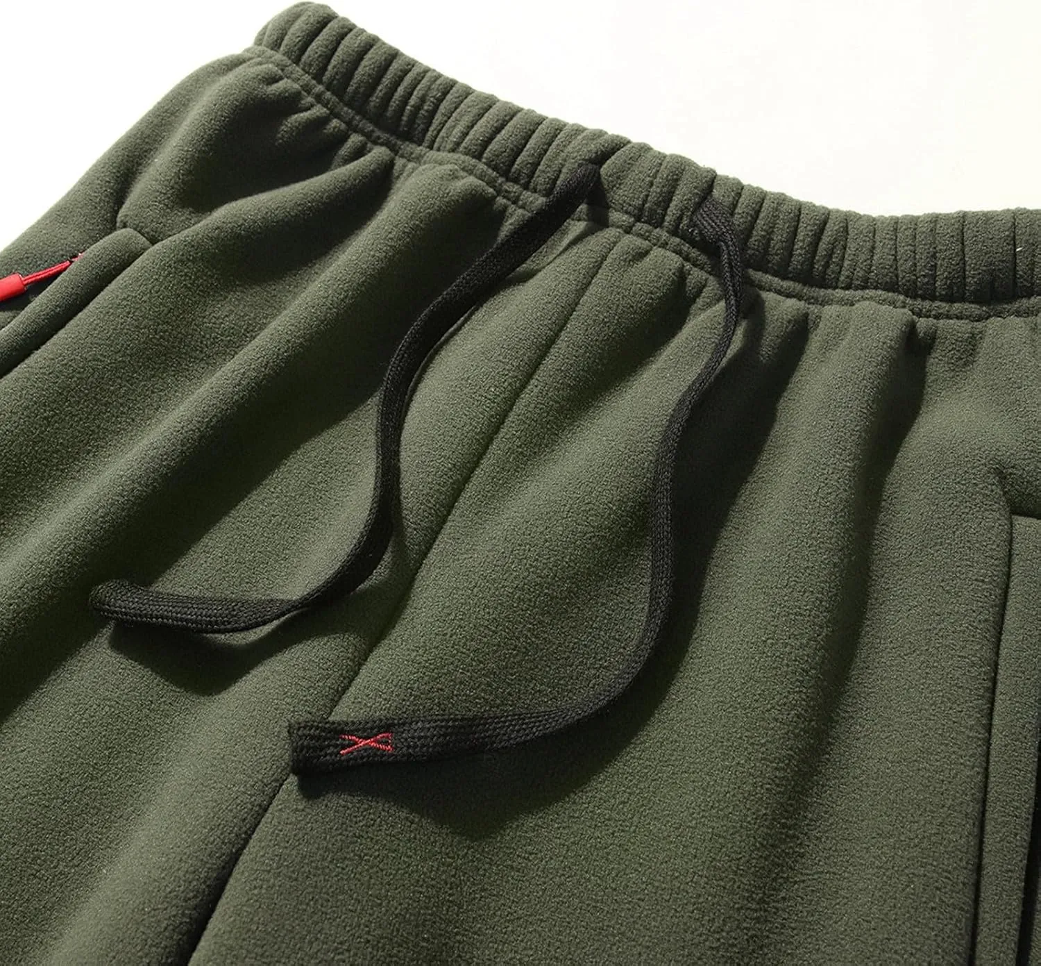 Mens Polar Fleece Cinch Bottom Sweatpants Warm Sherpa Lined Running Jogger Pants Thermal Lounge Athletic Duffle Pants