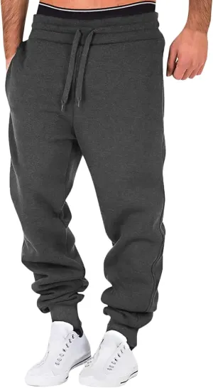 Mens Sporty Jogger Sweatpants Loose Fit Gym Athletic Pants Casual Workout Work Trousers