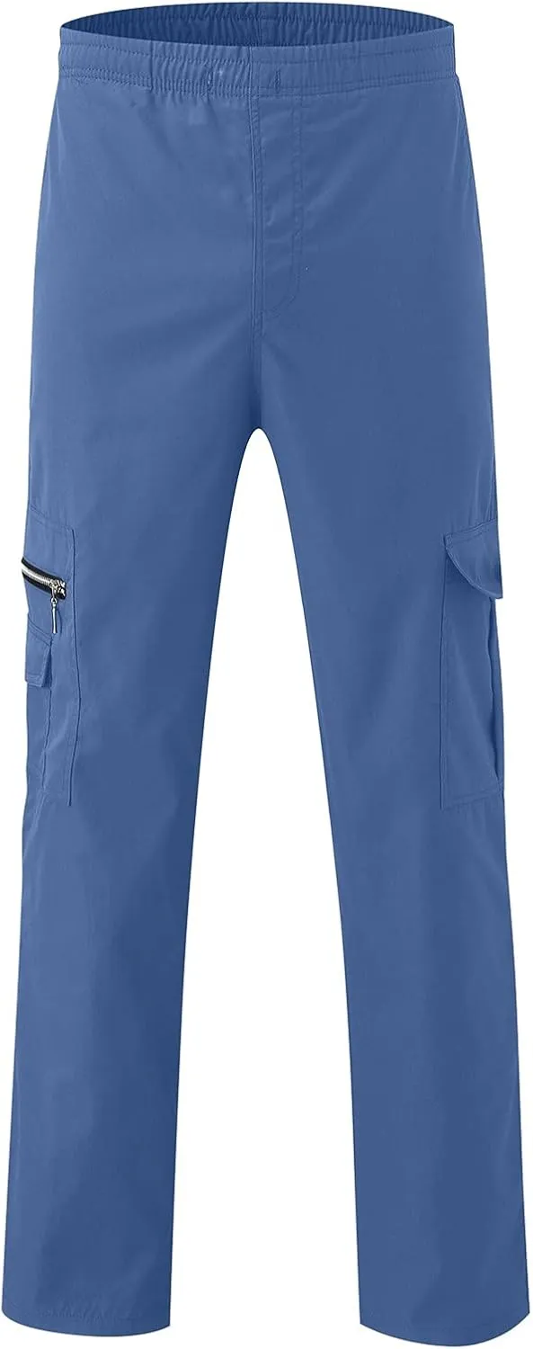 Men's Stretch Cargo Pants, Hiking Multi-Pocket Tactical Work Slim Fit Cargo Pants for Men Casual Jogging Pants